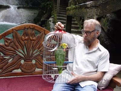 In Xilitla, México, in the title role of the film Tío Edward.