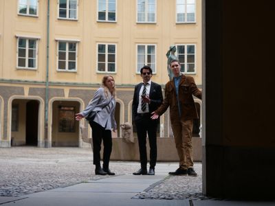 Daniel Abreu, Pauli Janhunen Calderón, and Rebecka Andersson in Clank and the Golden Scar (2024)