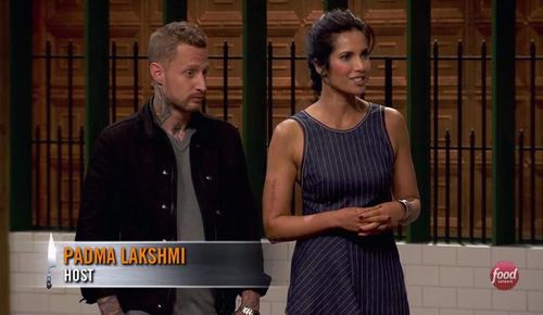 Padma Lakshmi and Michael Voltaggio in Top Chef (2006)