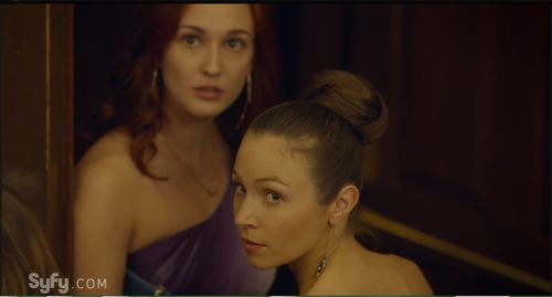 Dominique Provost-Chalkley and Katherine Barrell in Wynonna Earp (2016)