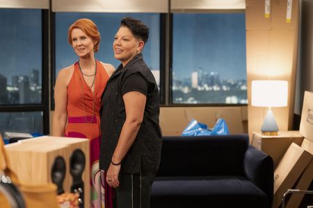 Cynthia Nixon and Sara Ramirez in And Just Like That... (2021)