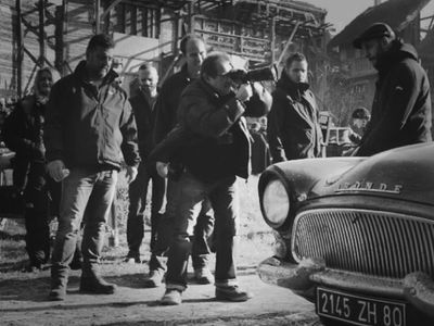 Director Jon East lining up a shot on MAIGRET in Budapest