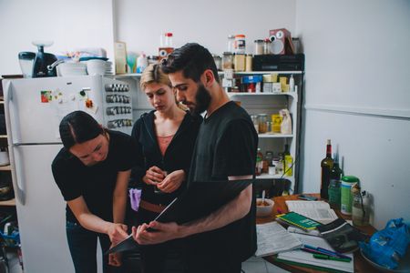 Jennifer Hardy CK, Lev Lewis, and Melanie J. Scheiner in The Intestine (2016)