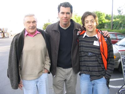 Warren Stevens, Chris Cashman and Bradford Anderson on the set of 