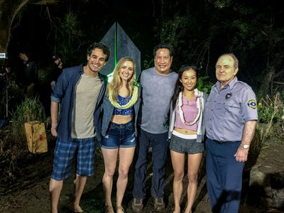 Ned Van Zandt, Jason K. Lau, Greer Grammer, Lyrica Okano, and Alberto Rosende in Story Game (2020)