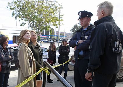 Mark Harmon, Jeri Ryan, Melinda McGraw, and Alvin Cowan in NCIS (2003)