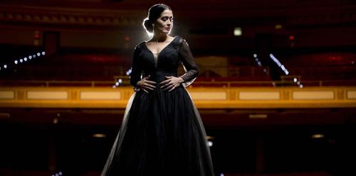 Jacqueline Duprey as MARIA CALLAS in MASTER CLASS. The University of Puerto Rico Repertory Theatre.