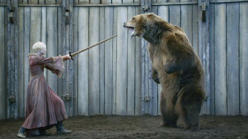 Bart the Bear and Gwendoline Christie in Game of Thrones (2011)