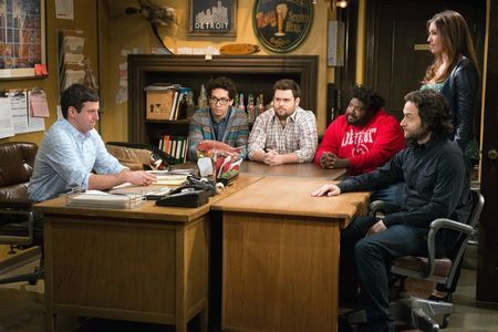 Chris D'Elia, Bianca Kajlich, David Fynn, Ron Funches, Brent Morin, and Rick Glassman in Undateable (2014)