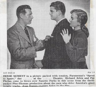 Richard Arlen, Nanette Parks, and Pat Phelan in Speed to Spare (1948)