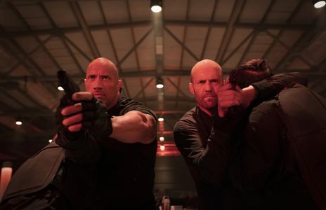 Jason Statham, Dwayne Johnson, and David Leitch in Fast & Furious Presents: Hobbs & Shaw (2019)