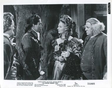 Tyrone Power, Robert Atkins, Kathleen Byron, and Alex McCrindle in I'll Never Forget You (1951)