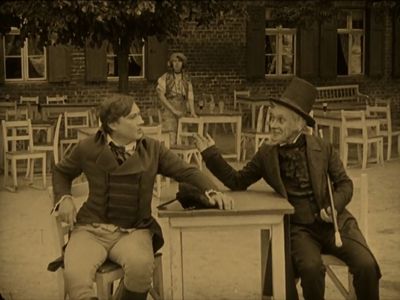 John Gottowt, Lyda Salmonova, and Paul Wegener in The Student of Prague (1913)