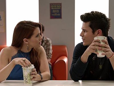 Michael J. Willett and Katie Stevens in Faking It (2014)