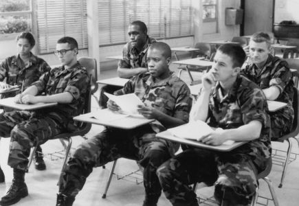 Mark Wahlberg, Lillo Brancato, Stacey Dash, Kadeem Hardison, Richard T. Jones, and Gregory Sporleder in Renaissance Man 