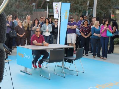 Deepak at the Help Desk in LA