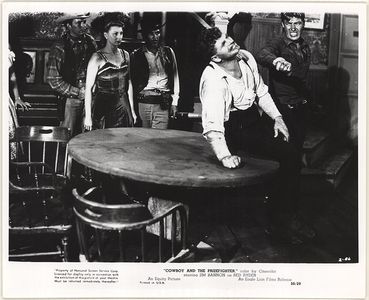 Jim Bannon, Lane Bradford, John Hart, Lou Nova, and Karen Randle in Cowboy and the Prizefighter (1949)