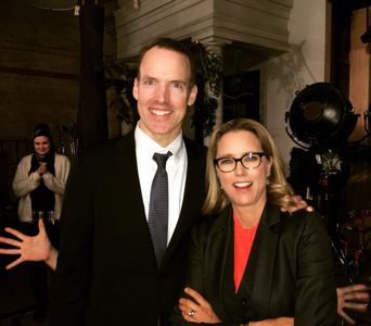 with Tea Leone on the set of Madam Secretary (CBS)