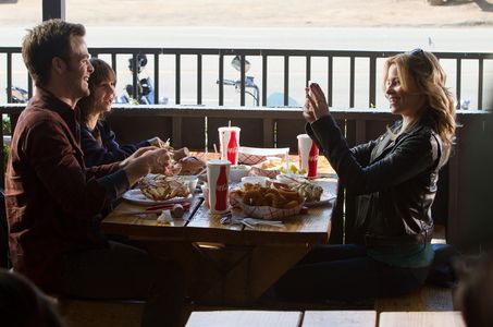 Elizabeth Banks, Chris Pine, and Michael Hall D'Addario in People Like Us (2012)