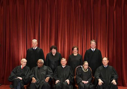 Ruth Bader Ginsburg, Stephen G. Breyer, Clarence Thomas, John Roberts, Samuel Alito, Sonia Sotomayor, Elena Kagan, Neil 