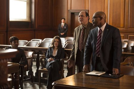 Michael Beach, Michael Kostroff, Adriane Lenox, and Megan Boone in The Blacklist (2013)