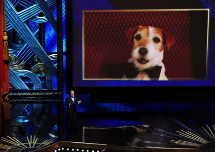 Billy Crystal and Uggie at an event for The 84th Annual Academy Awards (2012)