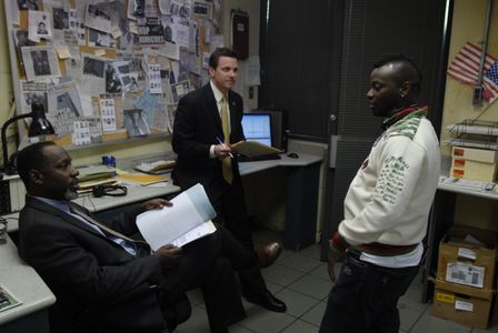 Michael with James McDaniel and Michael Mosley on the set of 