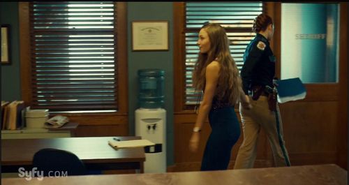 Dominique Provost-Chalkley and Katherine Barrell in Wynonna Earp (2016)