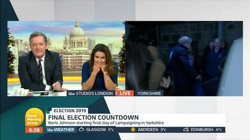 Piers Morgan, Susanna Reid, and Boris Johnson in Good Morning Britain: Episode dated 11 December 2019 (2019)