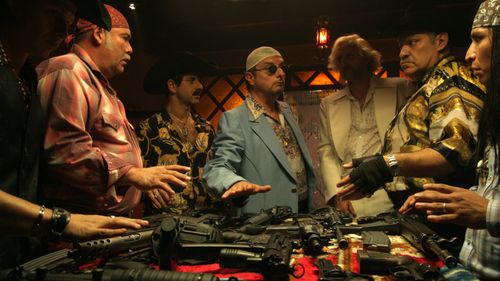 Jesús Ochoa, Rodrigo Oviedo, Gerardo Taracena, Miguel Rodarte, Marius Biegai, and Joaquín Cosio in Private Pérez (2011)