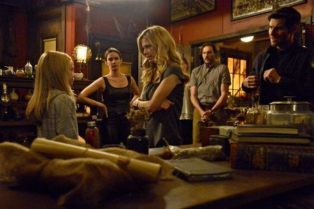 Silas Weir Mitchell, Elizabeth Tulloch, Claire Coffee, David Giuntoli, and Hannah R. Loyd in Grimm (2011)