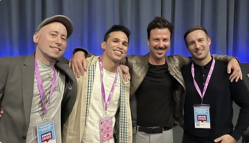 Director Dennis Shinners, Dennis Garcia, Michael Borrelli, James Physick at the world premiere of Barrio Boy at the IRIS