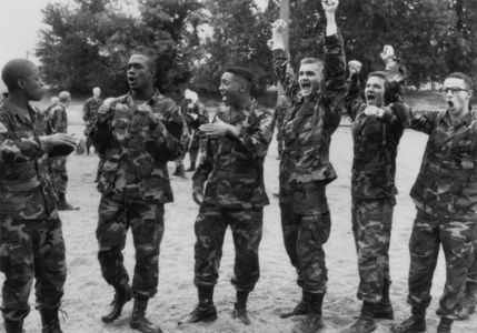 Lillo Brancato, Kadeem Hardison, Richard T. Jones, Khalil Kain, Peter Simmons, and Gregory Sporleder in Renaissance Man 