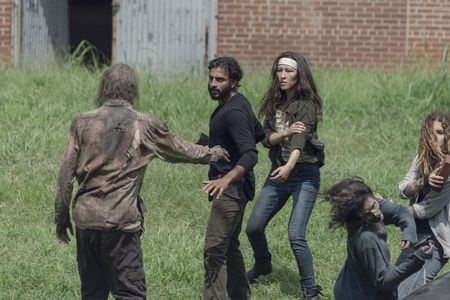 Eleanor Matsuura, Nadia Hilker, and Avi Nash in The Walking Dead (2010)