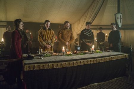 Jonathan Rhys Meyers, Jennie Jacques, Moe Dunford, Darren Cahill, and Ferdia Walsh-Peelo in Vikings (2013)