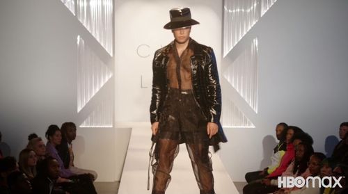 David Granados walking the runway in the Season Finale of The Other Two