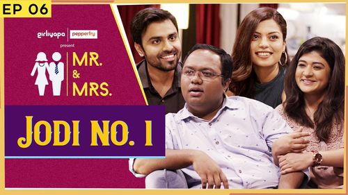 Jitendra Kumar, Biswapati Sarkar, Nidhi Bisht, and Akanksha Thakur in Mr. & Mrs. (2018)