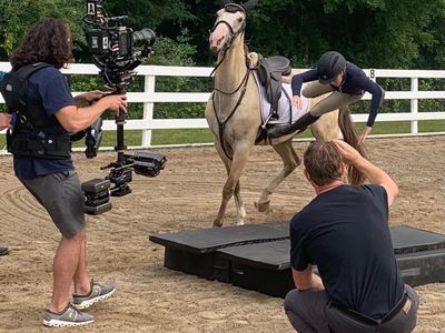 Stunt doubling on Taking the Reins