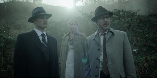 Aidan Gillen, Brooke Smith, and Michael Malarkey in Project Blue Book (2019)