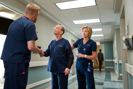 Joel Grey, Edie Falco, and Stephen Wallem in Nurse Jackie (2009)