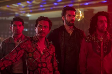 Nawazuddin Siddiqui, Anil Charanjeett, and Jatin Sarna in Sacred Games (2018)