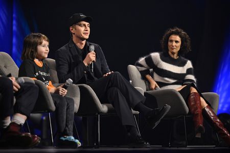 Hayden Christensen, Indira Varma, and Vivien Lyra Blair at an event for Obi-Wan Kenobi (2022)