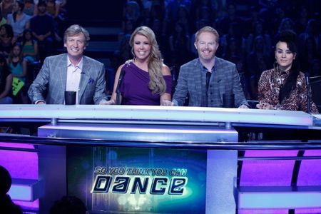 Jesse Tyler Ferguson, Nigel Lythgoe, Mary Murphy, and Sonya Tayeh in So You Think You Can Dance (2005)