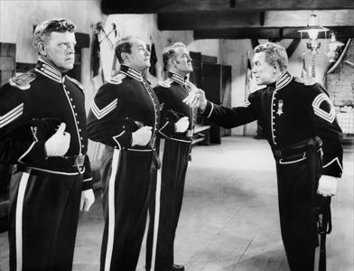 Ward Bond, Dick Foran, Victor McLaglen, and Jack Pennick in Fort Apache (1948)