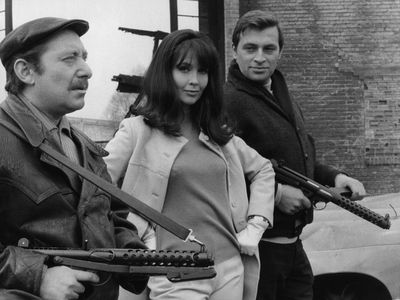 Rainer Brandt, Anjanette Comer, and Heinz Schubert in Funeral in Berlin (1966)