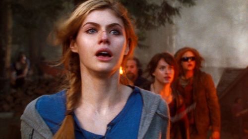 Stanley Tucci, Douglas Smith, Alexandra Daddario, and Leven Rambin in Percy Jackson: Sea of Monsters (2013)