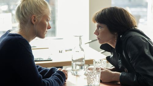 Mari Rantasila and Laura Birn in Absolution (2015)