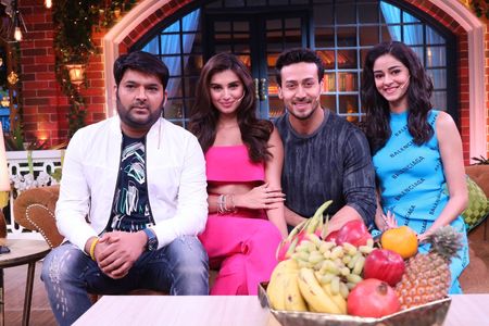 Tara Sutaria, Tiger Shroff, Kapil Sharma, and Ananya Panday in The Kapil Sharma Show: Students of The Year Chat with Kap