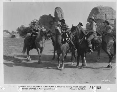 Johnny Mack Brown, James Ellison, Herman Hack, Carl Mathews, and Kansas Moehring in Oklahoma Justice (1951)