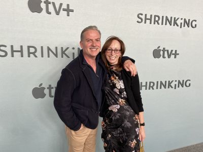 Debby Romano and Brett Benner at the Shrinking Premiere 2023